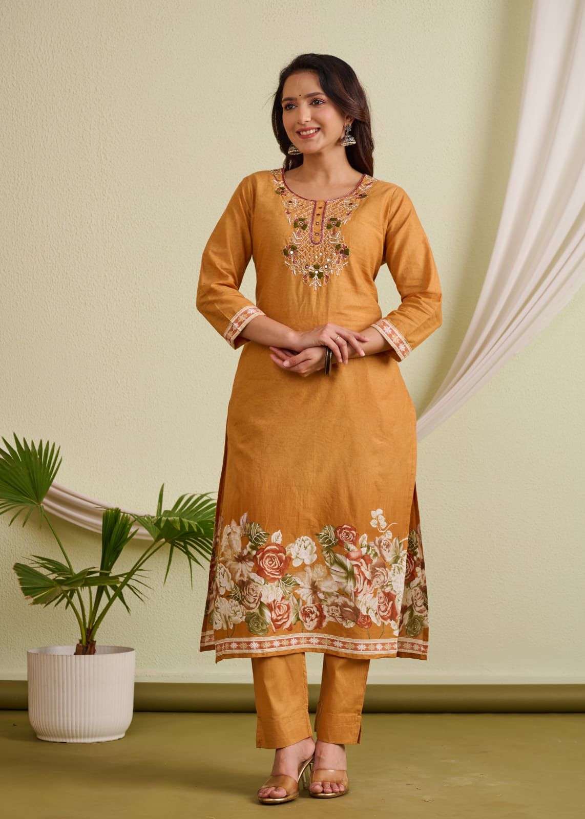 Cotton Straight Suit Set
