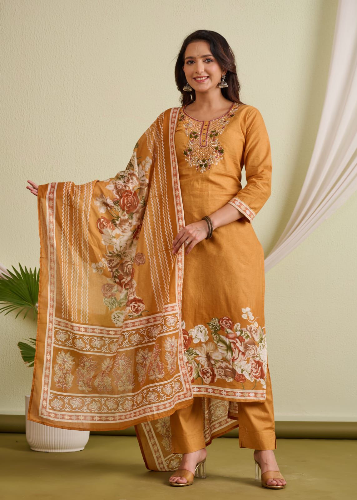 Cotton Straight Suit Set