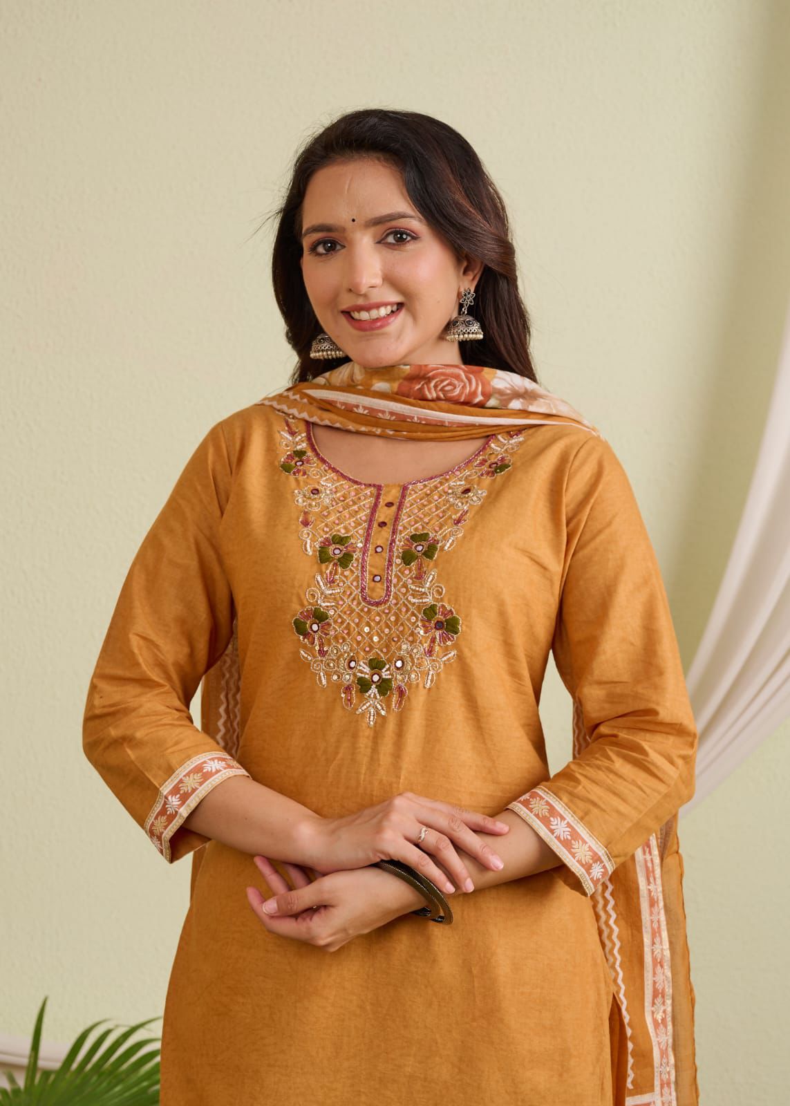 Cotton Straight Suit Set