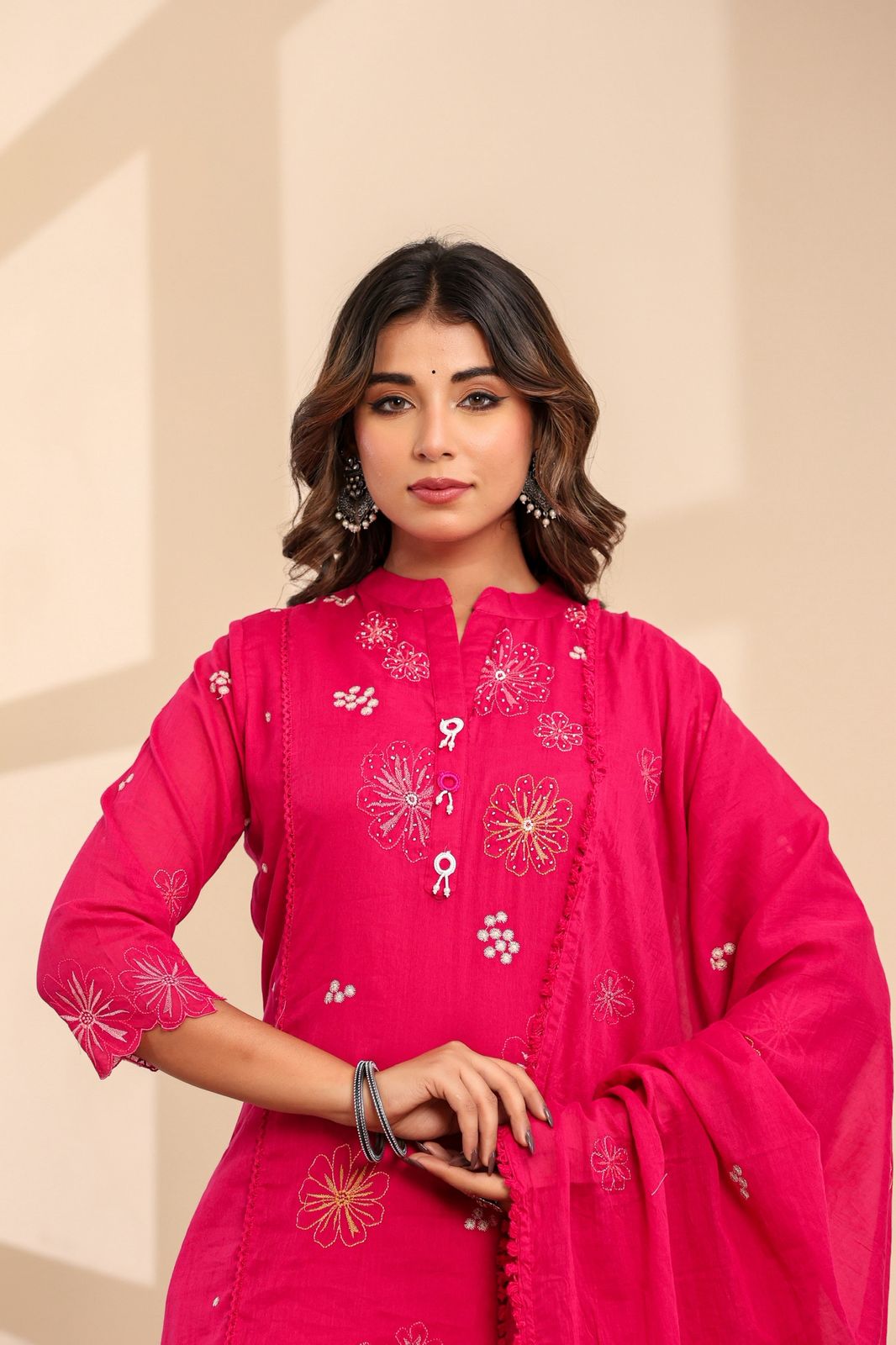 Mulmul Cotton A-line Suit Set