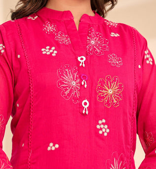 Mulmul Cotton A-line Suit Set