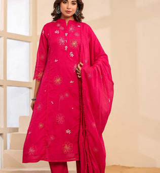 Mulmul Cotton A-line Suit Set