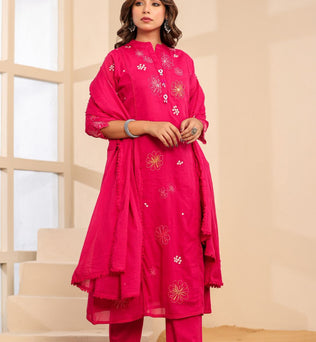 Mulmul Cotton A-line Suit Set