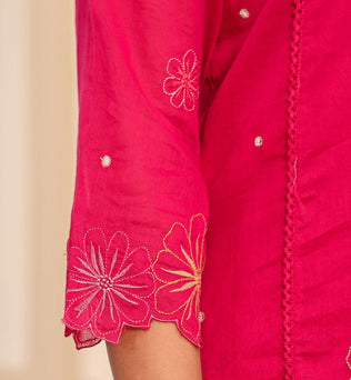 Mulmul Cotton A-line Suit Set