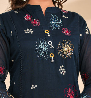 Mulmul Cotton A-line Suit Set