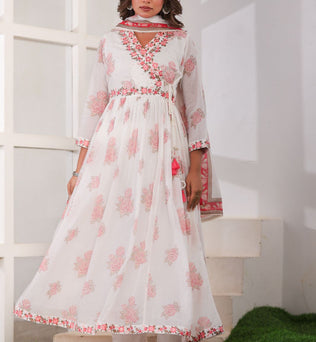 Mulmul  Cotton Anakali Suit Set