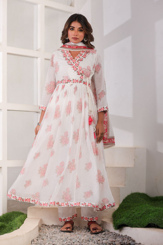 Mulmul  Cotton Anakali Suit Set