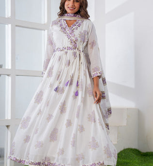 Mulmul  Cotton Anakali Suit Set