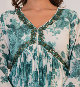 Mulmul Cotton Anarkali Suit Set