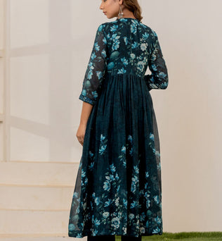 Mulmul Anarkali Suit Set