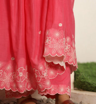 Mulmul Anarkali Suit Set