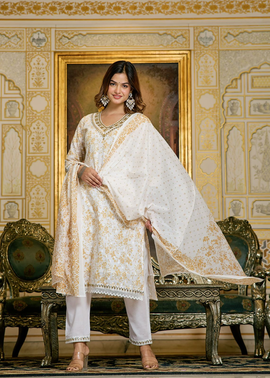 Mulmul Cotton Straight Suit Set