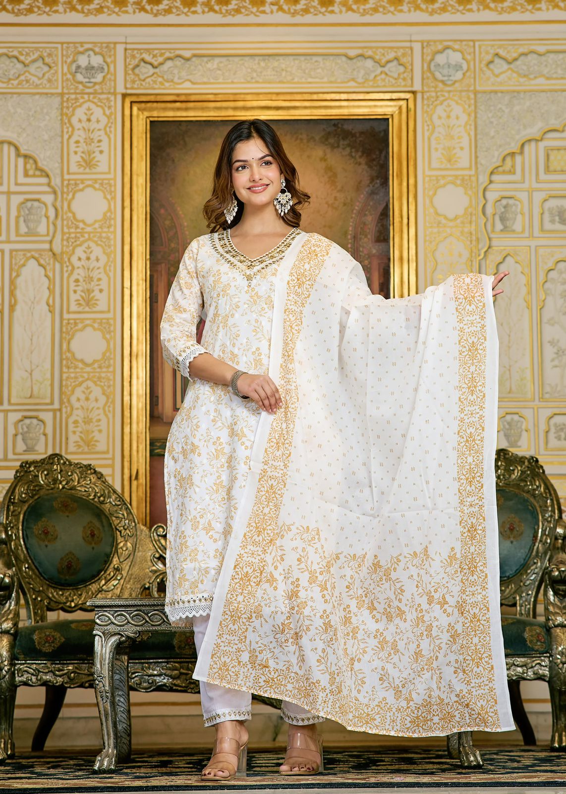 Mulmul Cotton Straight Suit Set