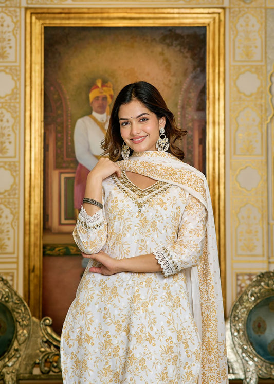 Mulmul Cotton Straight Suit Set