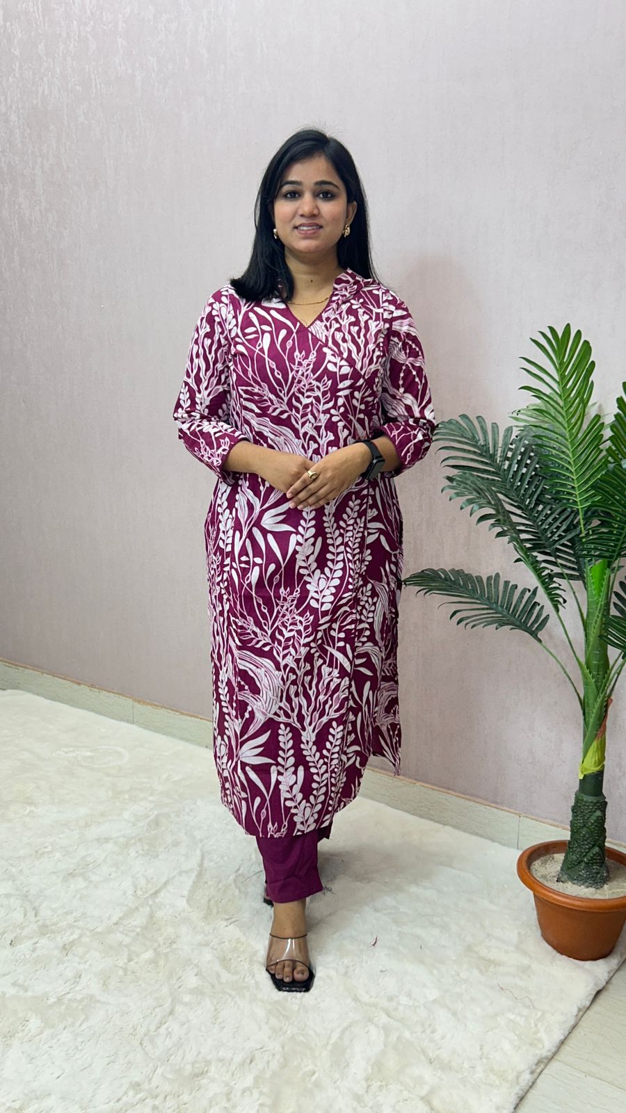 Cotton Printed Kurti Pant Set