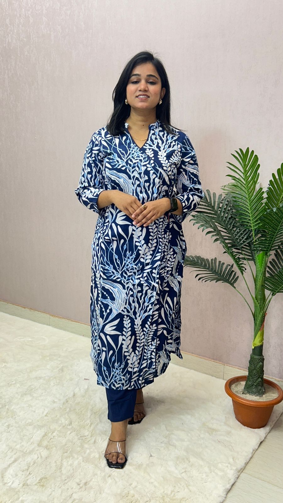 Cotton Printed Kurti Pant Set