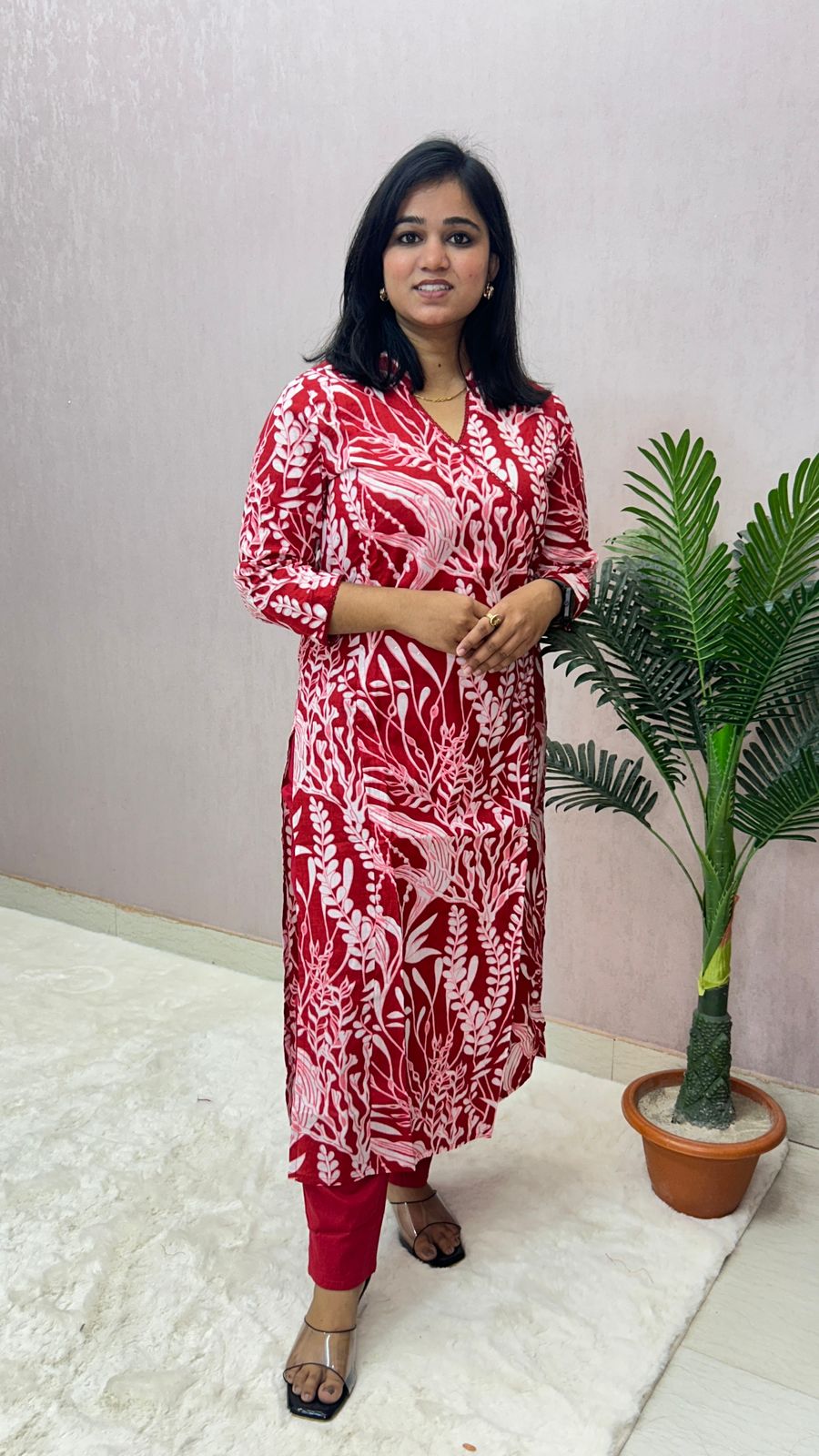 Cotton Printed Kurti Pant Set