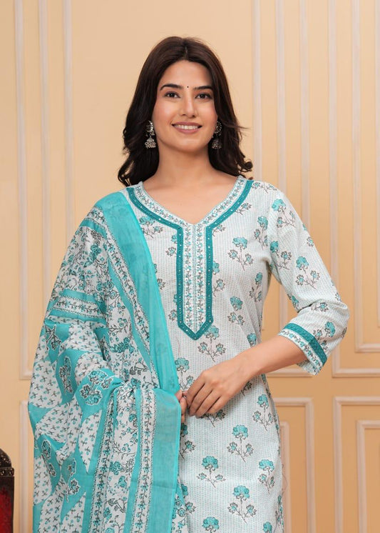Cotton Straight Suit Set