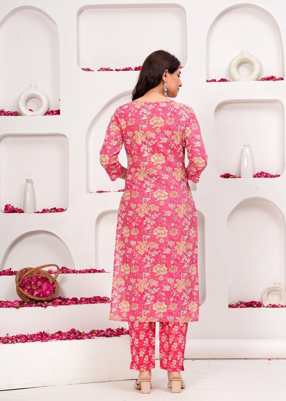Cotton Straight Suit Set