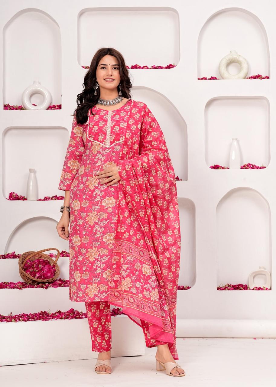 Cotton Straight Suit Set