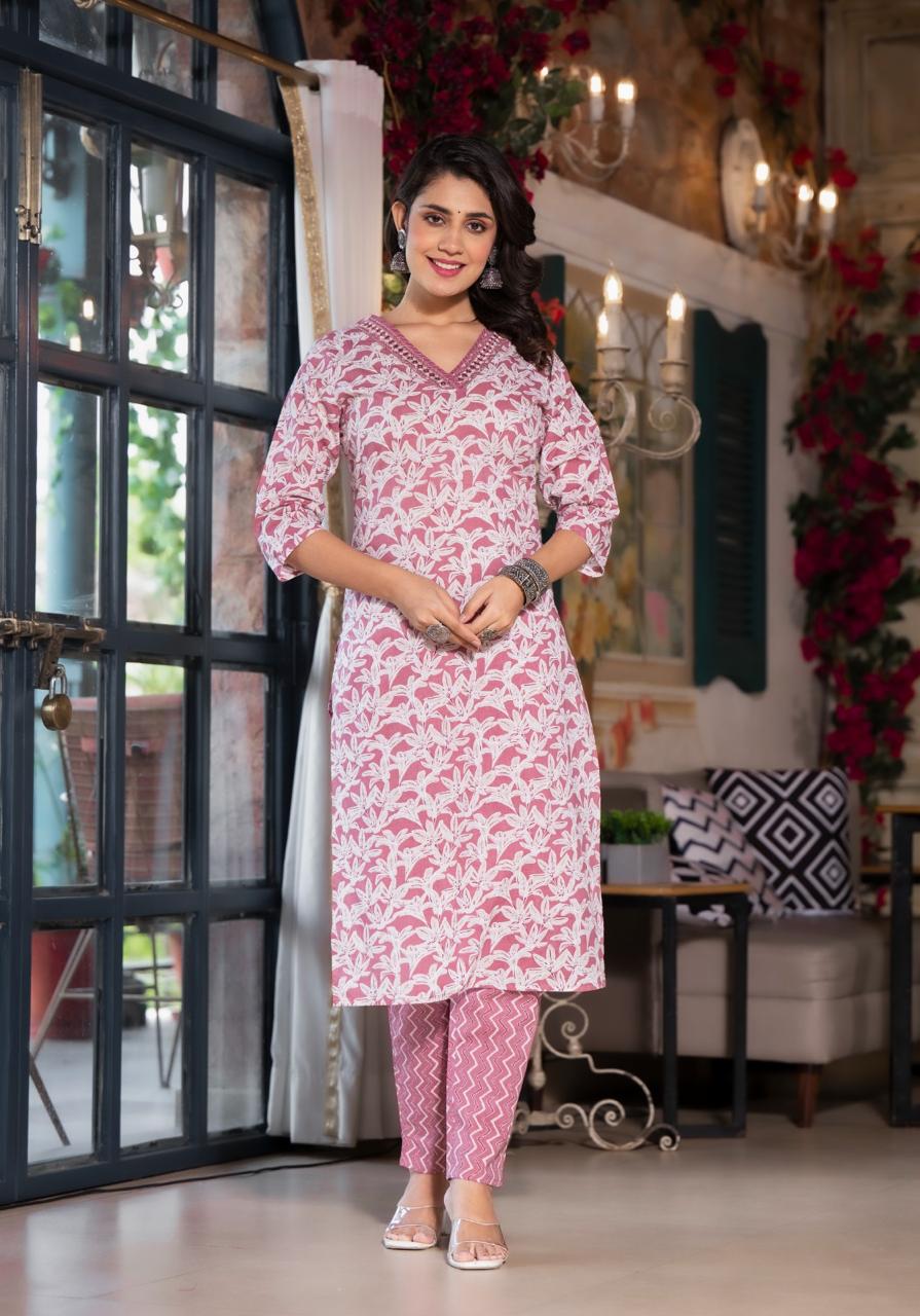 Cotton Straight Suit Set
