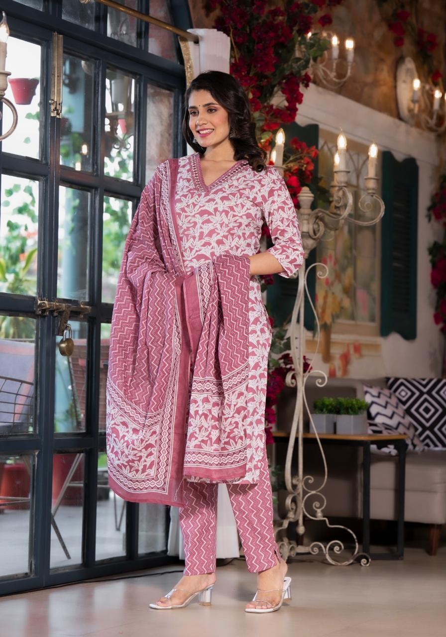 Cotton Straight Suit Set