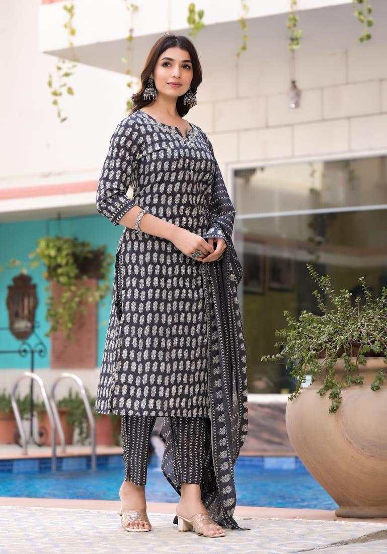Cotton Straight Suit Set