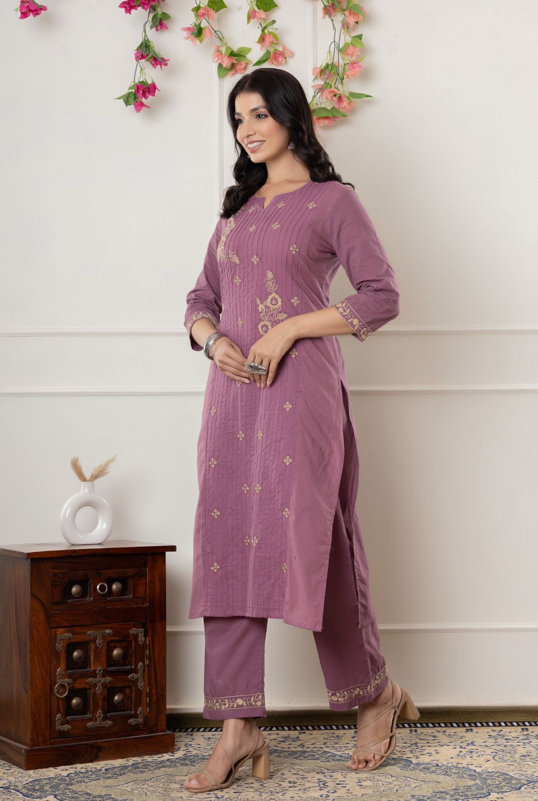 Cotton Solid Co-ord Set