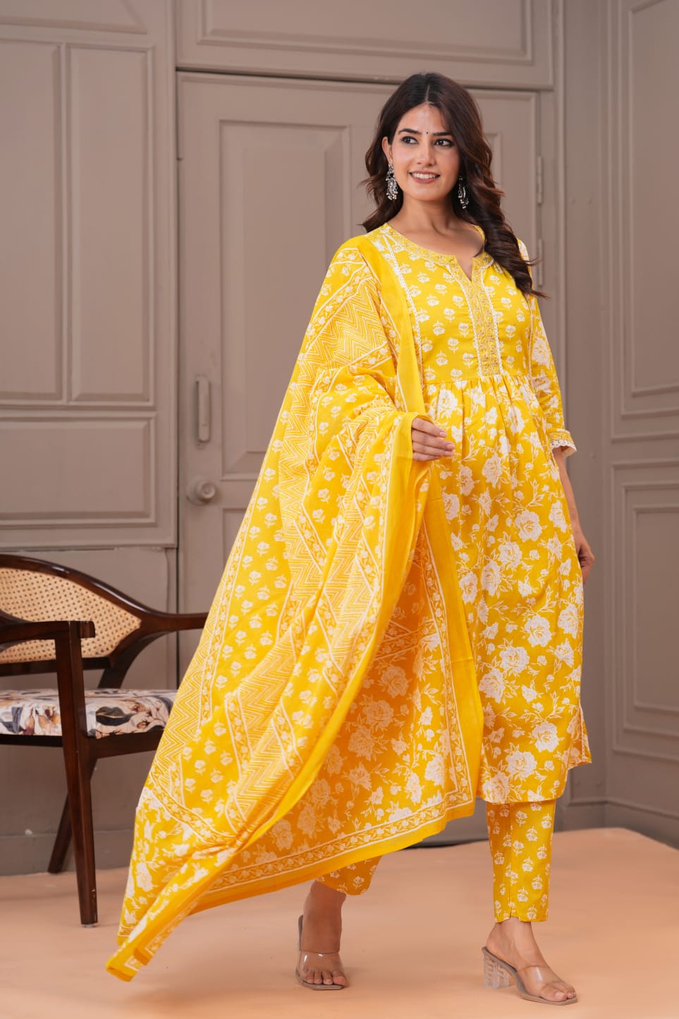 Cotton A-line Suit Set