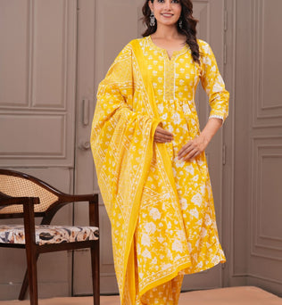 Cotton A-line Suit Set