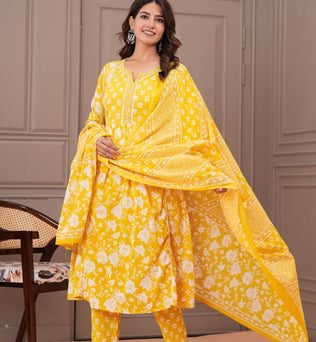 Cotton A-line Suit Set