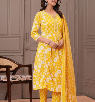 Cotton A-line Suit Set