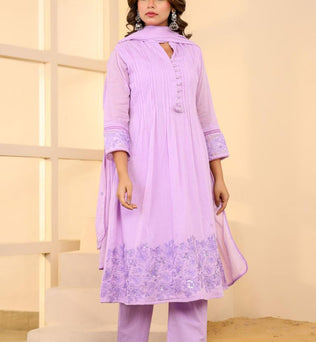 Mulmul Cotton A-line Suit Set