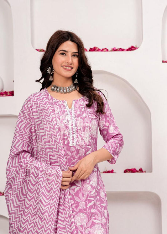 Cotton Straight Suit Set