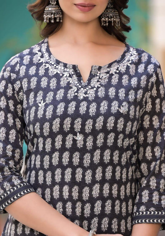 Cotton Straight Suit Set